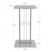 FixtureDisplays® Podium for Floor, Cross Design, Steel & MDF - Silver 119759